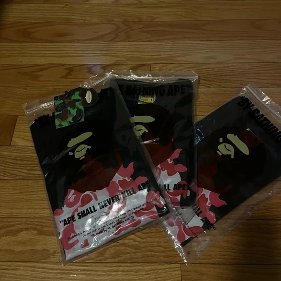 Bape tee’s, Syna shorts, Denim Tear shorts. - Picture 3 of 9